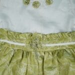 Girls Olive Green Cotton Frock - Image 3