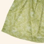 Girls Olive Green Cotton Frock - Image 4
