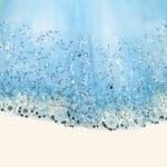 Girls Sky Blue Short Frock - Image 3