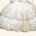 Girls White Short Frock - Image 4
