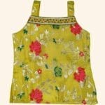 Girls Yellow Banaras Palazzo Set - Image 2