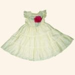 Girls Yellow Cotton Frock