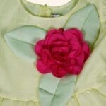 Girls Yellow Cotton Frock - Image 3