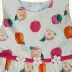 Girls Cream Cotton Frock - Image 2