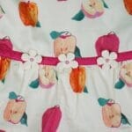 Girls Cream Cotton Frock - Image 3