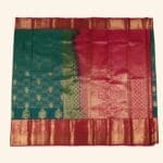 Green Vintage Kanchi Pattu Saree - Image 2