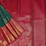 Green Vintage Kanchi Pattu Saree - Image 3