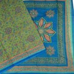 Light Green Meena Cotton Saree - Image 2