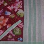 Magenta Mangalagiri Fancy Saree - Image 2