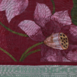 Magenta Mangalagiri Fancy Saree - Image 5