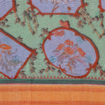 Pista Green Mangalagiri Fancy Sarees - Image 5