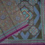 Moss Grey Meena Cotton Saree - Image 2