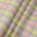 Multi Colour Checkered Linen Shirt Fabric