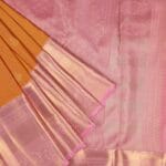 Mustard Orange Vintage Kanchi Pattu Saree - Image 3