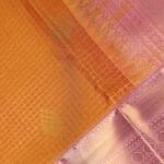Mustard Orange Vintage Kanchi Pattu Saree - Image 5
