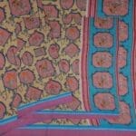 Mustard Yellow Mangalagiri Fancy Saree - Image 2