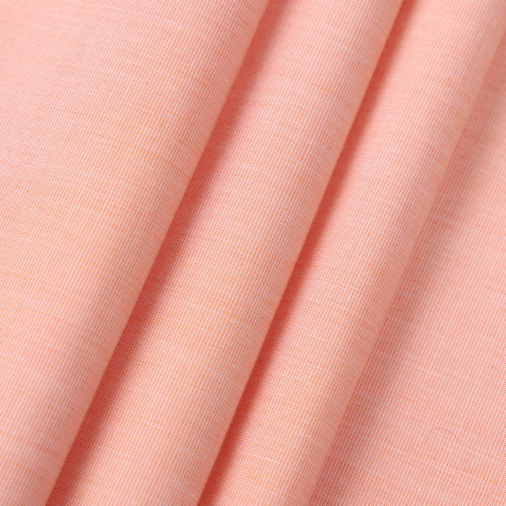 Peach Pink Cotton Shirt Fabric (1) Peach Cotton Shirt Fabric - Image 1