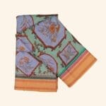 Pista Green Mangalagiri Fancy Sarees