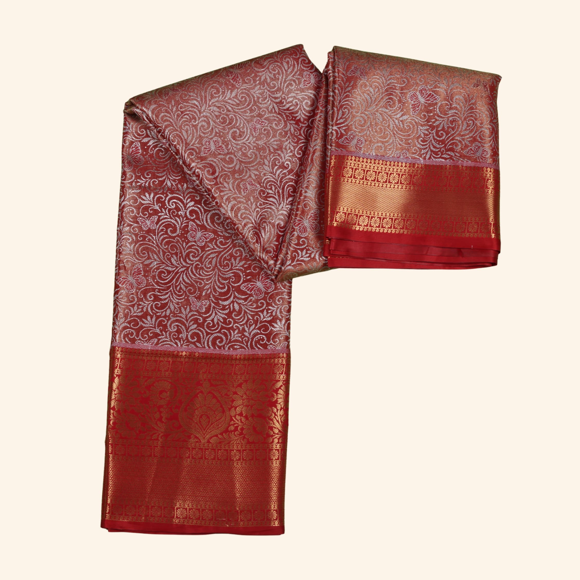 Red Kanchipuram Saree (1) Red Kanchipuram Saree - Image 1