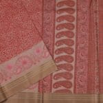 Red Chanderi Cotton Saree - Image 2