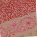 Red Chanderi Cotton Saree - Image 5