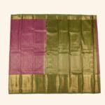 Rose Pink Vintage Kanchi Pattu Saree - Image 3
