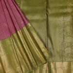 Rose Pink Vintage Kanchi Pattu Saree - Image 2