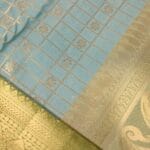 Sky Blue Vintage Kanchi Pattu Saree - Image 5