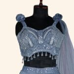 Teal Blue Crop Top - Image 4