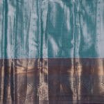 Teal Blue Kanchipuram Pattu Saree - Image 4