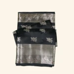 Black Mangalagiri fancy saree (1)