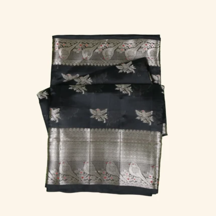 Black Mangalagiri fancy saree (1)