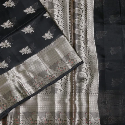 Black Mangalagiri fancy saree (2)