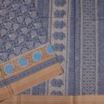 Blue Chanderi Cotton Saree - Image 2