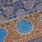 Blue Chanderi Cotton Saree - Image 5