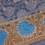 Blue Chanderi Cotton Saree - Image 5