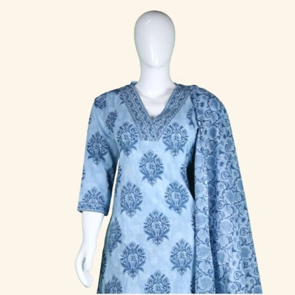 BLUE KURTI SET (2)