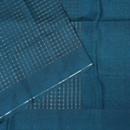Blue Tussar Fancy Saree (2)