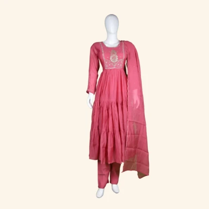 BLUSH PINK KURTI SET (1)