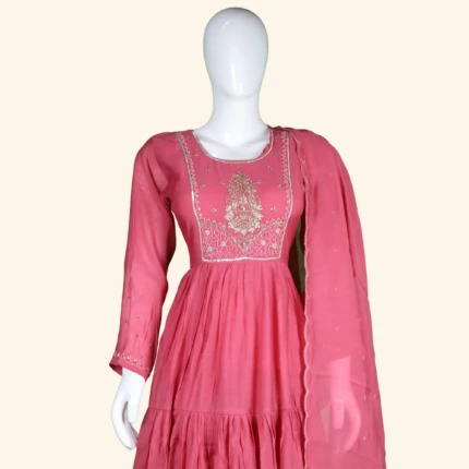 BLUSH PINK KURTI SET (2)