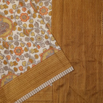 @Cream Soft Silk Saree (2)