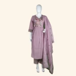 DARK PEACH KURTI SET (1)