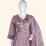 DARK PEACH KURTI SET (2)