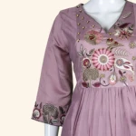 DARK PEACH KURTI SET (4)