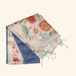 Deep Blue Tussar Fancy Saree (1)