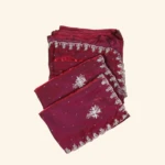 Deep Maroon Work Saree (1)