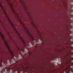 Deep Maroon Work Saree (2)