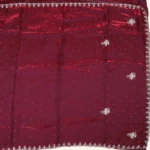 Deep Maroon Work Saree (3)