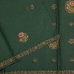 Green Cotton Saree - Image 2