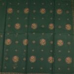Green Cotton Saree - Image 3